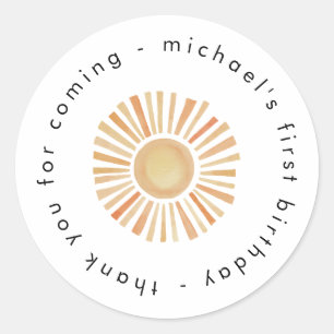 Eerste reis rond de zondag-avor-tag ronde sticker