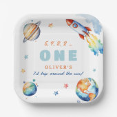 Eerste reis rond de Zondag Partij Papieren Bordje (Voorkant)