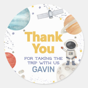 Eerste reis rond de zondag ronde sticker