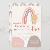 Eerste reis rond de zondag van Boho Kaart (Voorkant / Achterkant)