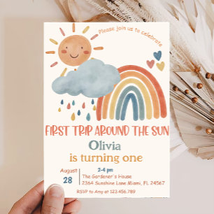 Eerste reis rond de zondag van de zon van de zon v kaart