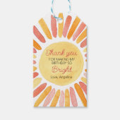 Eerste reis rond de Zonnedag Partij Dank u Cadeaulabel (Voorkant)