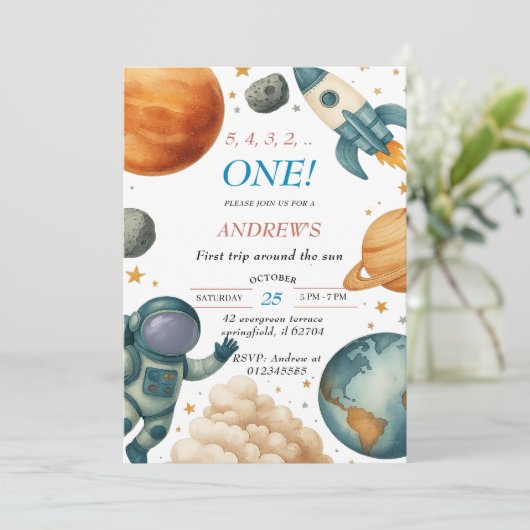 Eerste reis rond het verjaardagsfeest van de astro kaart (Staand voorkant)