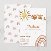 Eerste reis rond Sun Boho Rainbow 1e verjaardag Kaart (Voorkant / Achterkant)