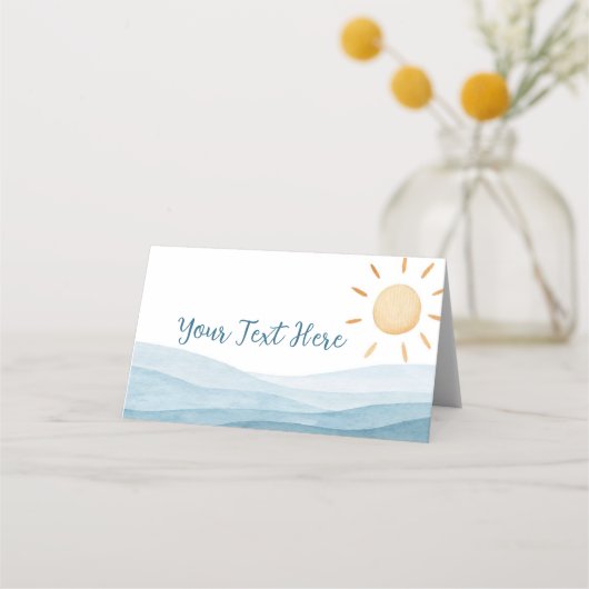 Eerste reis rond Sun Place Card Verjaardagsfeest (Voorkant)