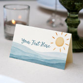 Eerste reis rond Sun Place Card Verjaardagsfeest