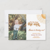 Eerste reis rond zon 1e verjaardag foto kaart (Voorkant)