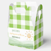 Eerste reis rond zon gunstbox verjaardagsfeestje bedankdoosjes (Geopend)