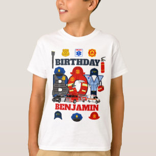 Eerste Responder Birthday Boy noodgeval T-shirt