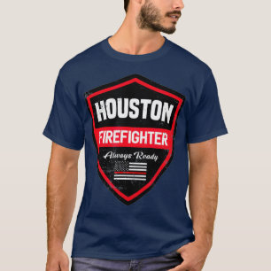 Eerste Responder van de brandweerman in Houston T-shirt