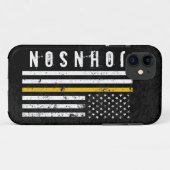 Eerste responsstijl Amerikaanse gouden lijn vlag Case-Mate iPhone Case (Achterkant (horizontaal))