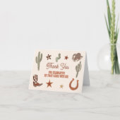 Eerste Rodeo 1e Verjaardag Bedankkaart Wilde Weste (Voorkant)