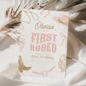 Eerste Rodeo 1e Verjaardag Uitnodiging Cowgirl Ret