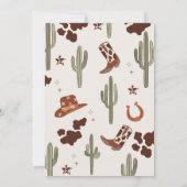 Eerste rodeo 1e verjaardag Wild west cowboy Kaart (Achterkant)