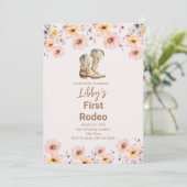 Eerste Rodeo, 1e verjaardagsfeest uitnodiging (Staand voorkant)