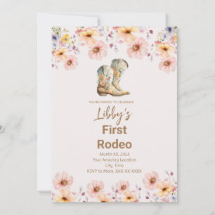 Eerste Rodeo, 1e verjaardagsfeest uitnodiging