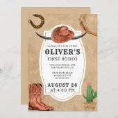 Eerste Rodeo Birthday Kaart (Voorkant / Achterkant)