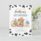 Eerste Rodeo Birthday Kaart (Staand voorkant)