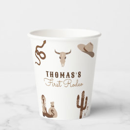 Eerste Rodeo Cowboy Birthday Party Papieren Bekers