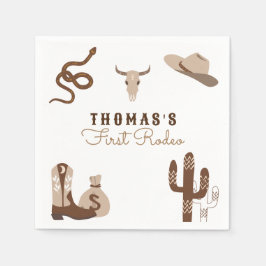 Eerste Rodeo Cowboy Birthday Party Servet