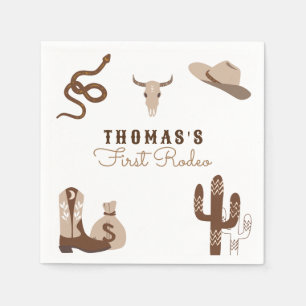 Eerste Rodeo Cowboy Birthday Party Servet
