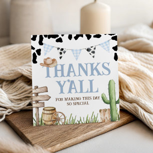 Eerste Rodeo Cowboy Favor Tags Bedankjes Labels