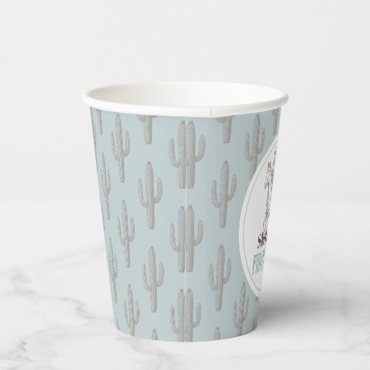 Eerste Rodeo Cowboy Western Blauw 1e Verjaardag Papieren Bekers