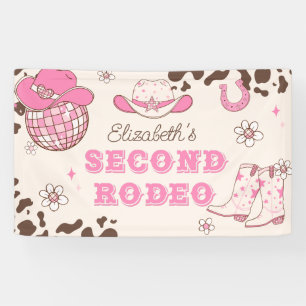 Eerste Rodeo Cowgirl 2e rodeo Verjaardagsfeestje Spandoek