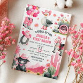 Eerste Rodeo Gekke Gans Cowgirl Westerne verjaarda Kaart