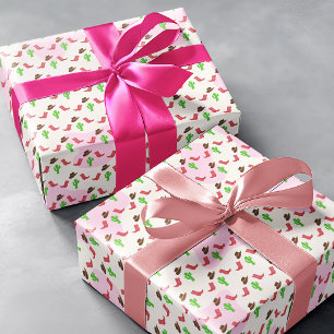 Eerste Rodeo Meisje 1e Verjaardag Cadeaupapier