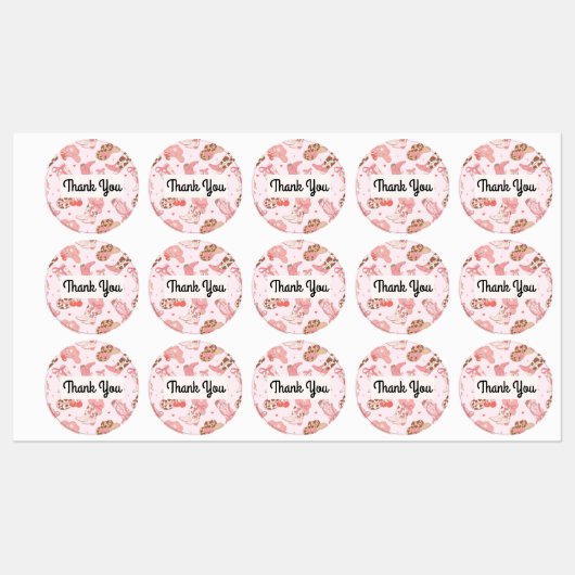Eerste Rodeo Meisjes Bedankt Labels (Vel)