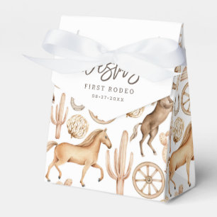 Eerste Rodeo Neutral Southern Cowboy Birthday Favo Bedankdoosjes