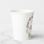 Eerste Rodeo Roze Western Cowboy 1e Verjaardag Papieren Bekers (Rechts)