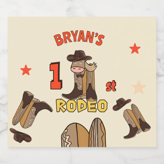 Eerste Rodeo Sparkling Wijnetiket (Enkel label)