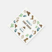 Eerste Rodeo Verjaardag 1e Cowboy Western Servet (Hoek)