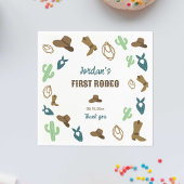 Eerste Rodeo Verjaardag 1e Cowboy Western Servet