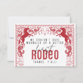 Eerste Rodeo Verjaardag Dank u kaart – Westerne Co (Voorkant)