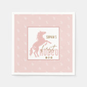 Eerste Rodeo Verjaardag servetten - Westerne Cowbo (Voorkant)