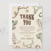 Eerste Rodeo Western Boy 1e Verjaardag Bedankkaart (Voorkant)