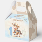 Eerste Rodeo Western Cowboy Boy Grote Favor Box Bedankdoosjes (Voorkant)