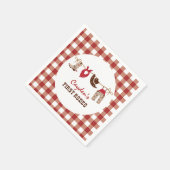 Eerste Rodeo Westerne Cowboy 1e verjaardag Servet (Hoek)