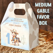 Eerste Rodeo Westerne Cowboy Boy Medium Favor Box Bedankdoosjes