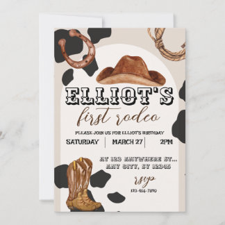 Eerste Rodeo, Westerne cowboyuitnodiging Kaart