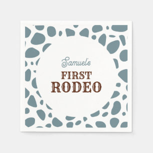 Eerste Rodeo Wild West Blue Boy Eerste Verjaardag Servet