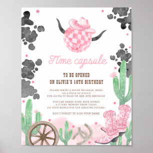 Eerste Rodeo Wild West Boho Tijdscapsule Bord Poster