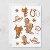 Eerste Rodeo Wild West Party Baby shower Boy Kaart (Achterkant)