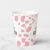 Eerste rodeo wild west roze meisje eerste verjaard papieren bekers (Rechts)