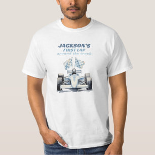 Eerste Ronde Rond Het Circuit Race Auto 1e Verjaar T-shirt