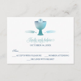 Eerste RSVP-reactiekaart voor de Heilige Communie  RSVP Kaartje