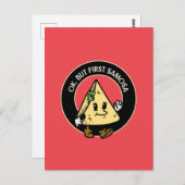 Eerste Samosa Briefkaart (Voorkant / Achterkant)